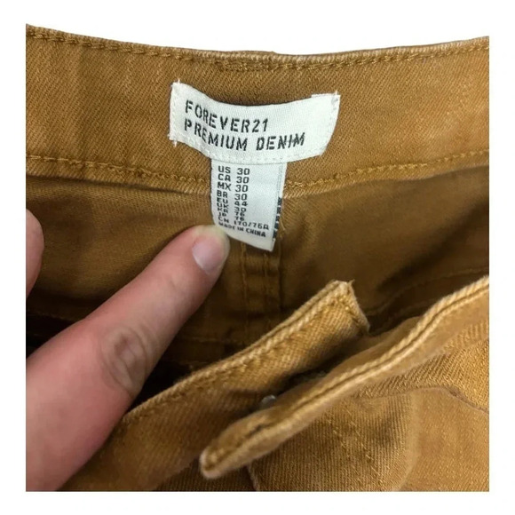Forever21 Premium Brown Denim Shorts US Size 30 - Picture 4 of 5